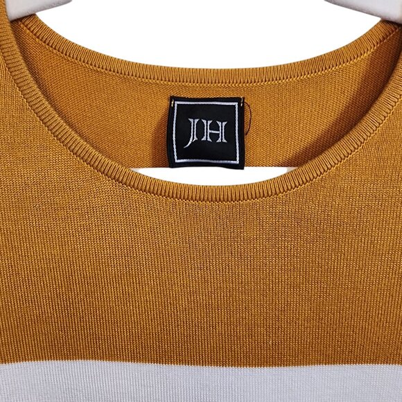 JH Color Block Sweater Dress Size Large Black Multi-Colored - Picture 2 of 3